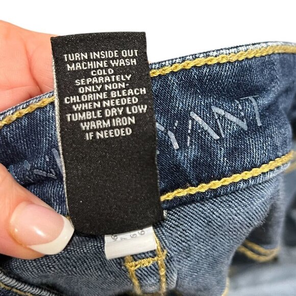 Lane Bryant Womens Distressed Patchwork Boyfriend Jeans Size 28 - Picture 7 of 7